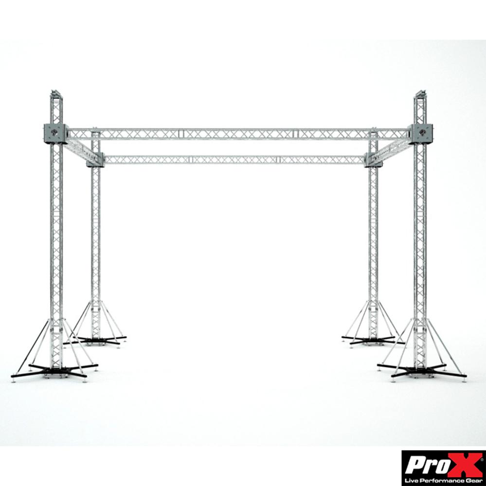 Pro X Stage Flat Roofing System Package With 4 Chain Hoists-trussing-ProX- Hermes Music