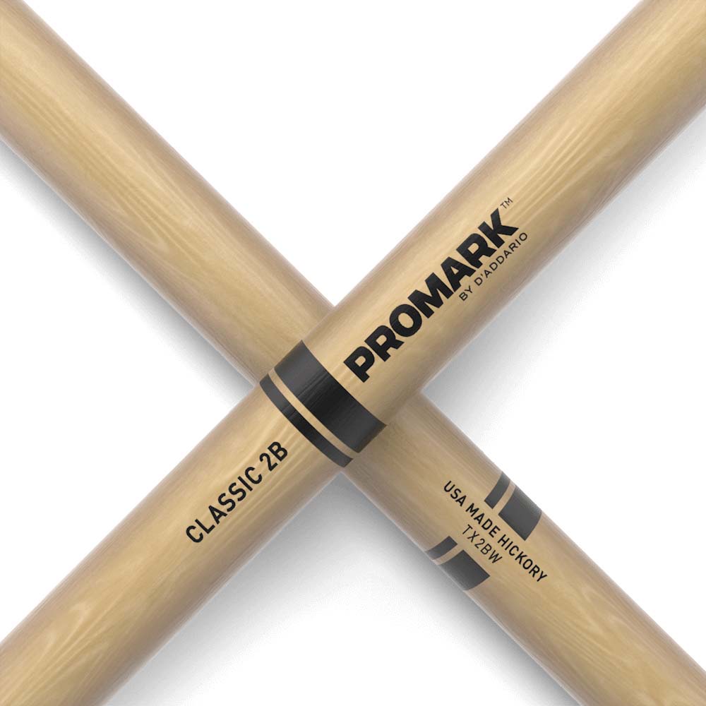 Promark TX2BW American Hickory Wood Tip Drumsticks-accessories-Daddario- Hermes Music