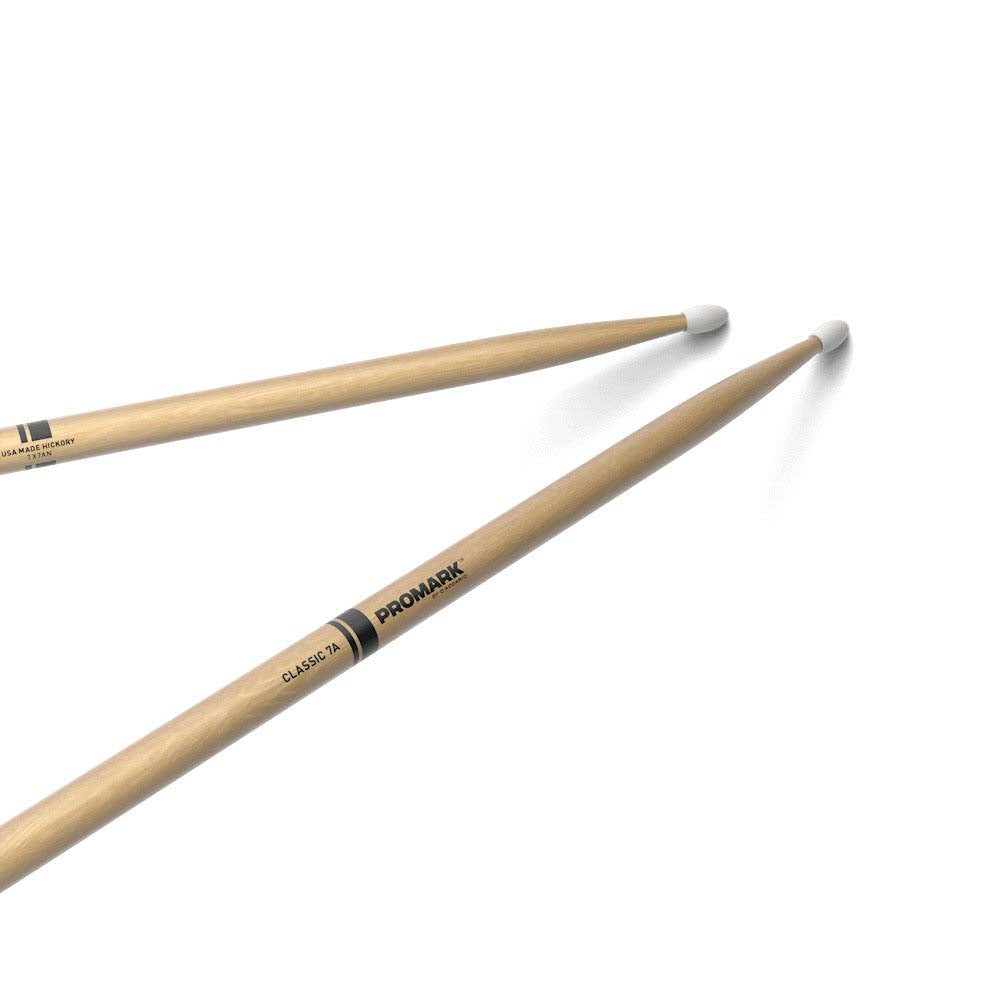 Promark TX7AN American Hickory Nylon Tip Drumsticks-accessories-Daddario- Hermes Music