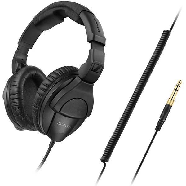 Sennheiser HD280 PRO Collapsible Closed Professional Monitoring Headphones, Black-headphones-Sennheiser- Hermes Music