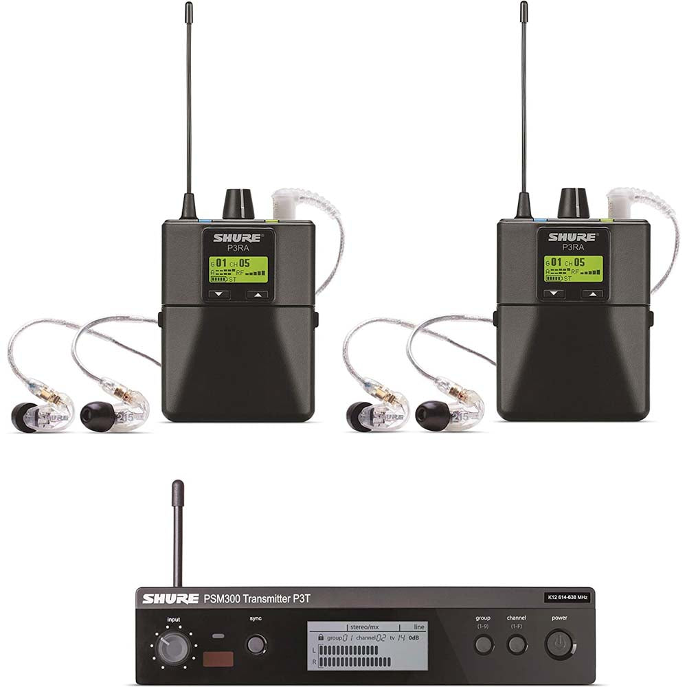 Shure P3TRA215TWP PSM300 Twinpack Wireless In-ear Monitor System-wireless system-Shure- Hermes Music