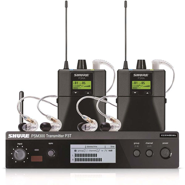 Shure P3TRA215TWP PSM300 Twinpack Wireless In-ear Monitor System-wireless system-Shure- Hermes Music
