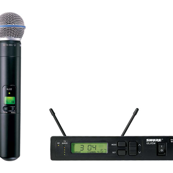 Shure ULXS24/BETA58 Wireless Handheld Microphone System with Beta 58A Capsule-wireless system-Shure- Hermes Music