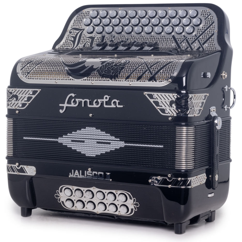 Sonola Jalisco Special Edition Accordion 5 Switch EAD Black with Silver-accordion-Sonola- Hermes Music