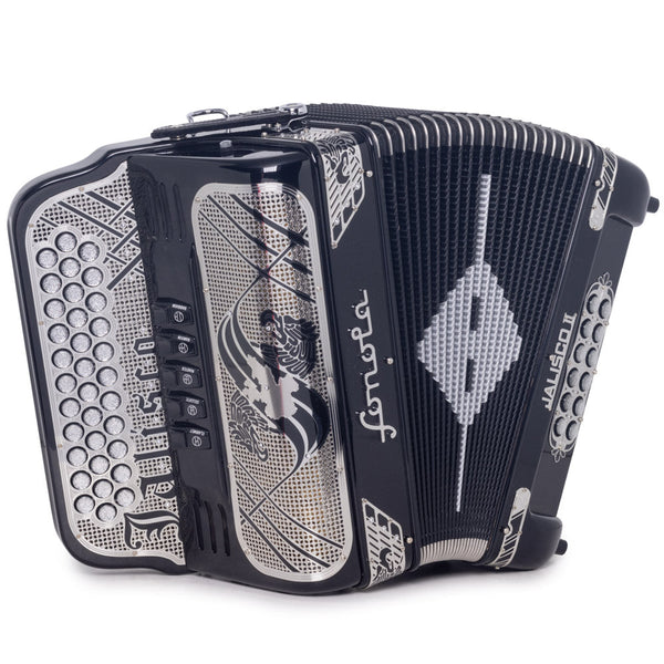Sonola Jalisco Special Edition Accordion 5 Switch EAD Black with Silver-accordion-Sonola- Hermes Music