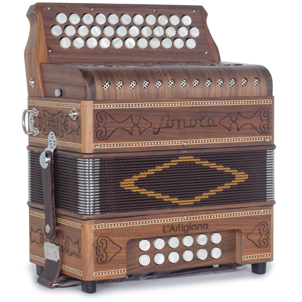 Sonola L'Artigiana Accordion No Switch EAD Wood with White Grill-accordion-Sonola- Hermes Music