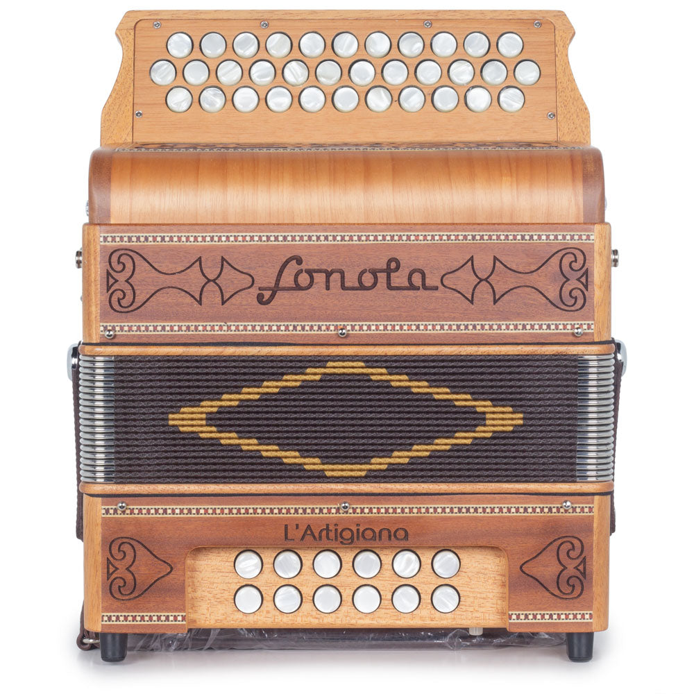 Sonola L'Artigiana Accordion No Switch FBE Light Wood with Black Grill-accordion-Sonola- Hermes Music