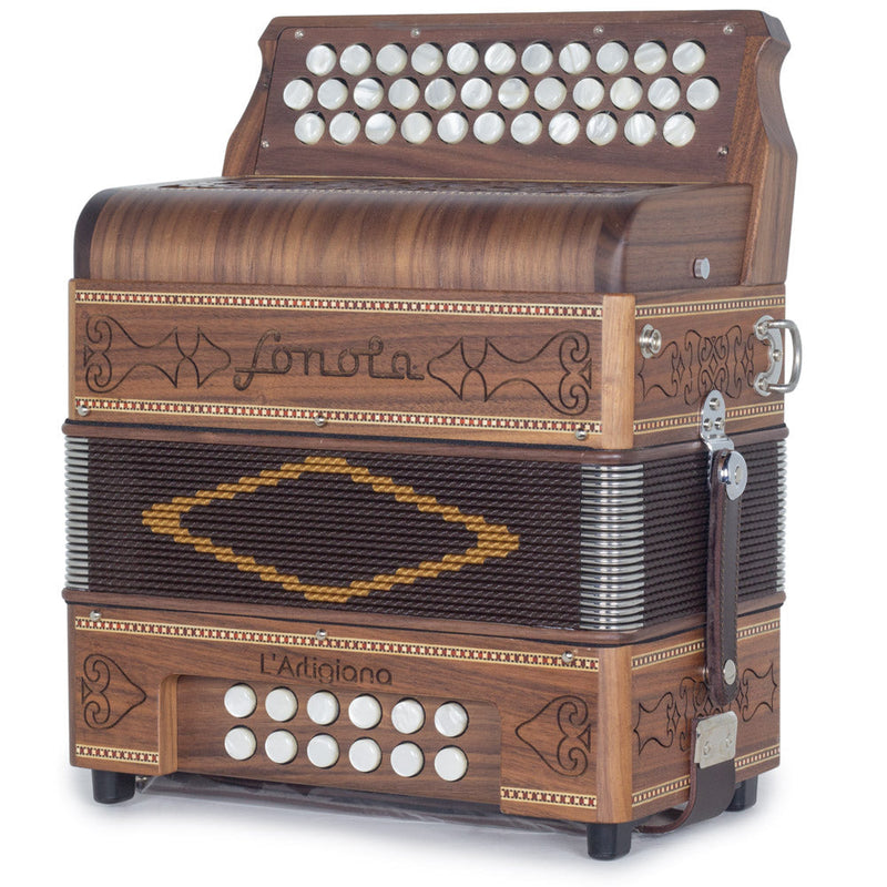 Sonola L'Artigiana Accordion No Switch FBE Wood with Black Grill-accordion-Sonola- Hermes Music