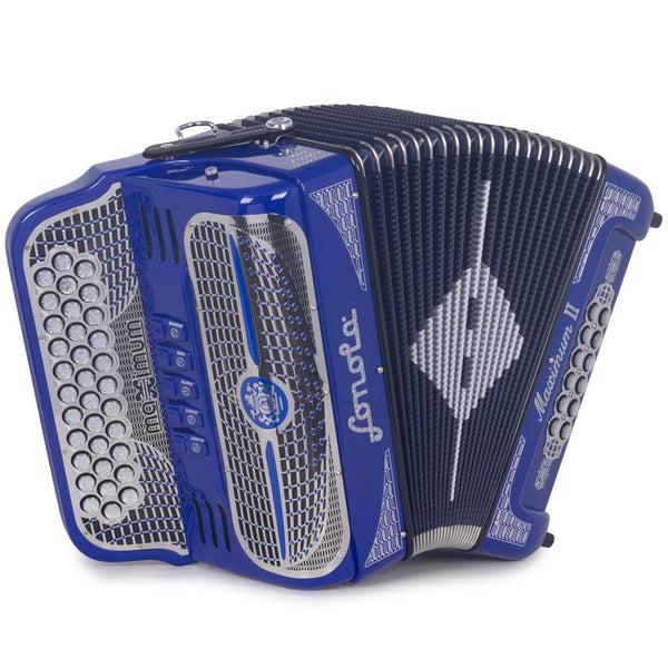 Sonola Maximum II Accordion 5 Switch FBE Blue with Silver-accordion-Sonola- Hermes Music
