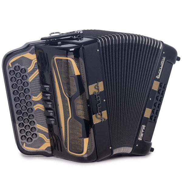 Sonola Pista Lux Luxury Black Accordion 5 Switches EAD-accordion-Sonola- Hermes Music