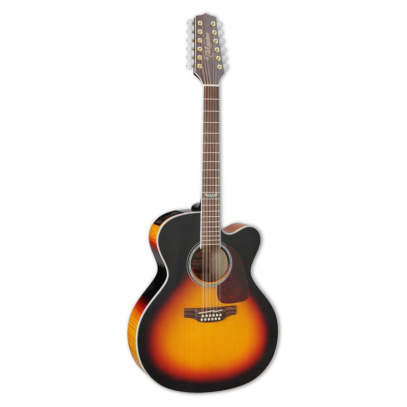 Takamine GJ72CE-12 12-String Acoustic-Electric Guitar Brown Sunburst-guitar-Takamine- Hermes Music