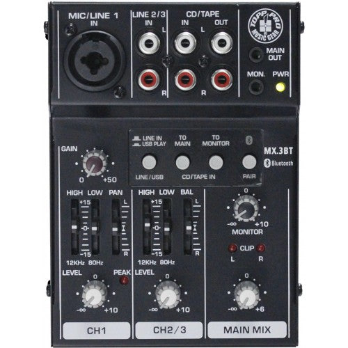 Topp Pro MXI Series Mixer 1 Channel, Bluetooth Function-mixer-Topp Pro- Hermes Music