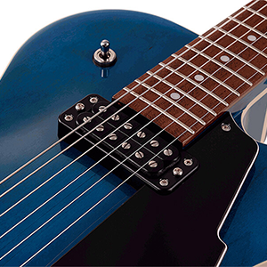 Vox VGA3DTB Giulietta Single Archtop Electric Guitar Trans Blue with Aeros-D-guitar-Vox- Hermes Music