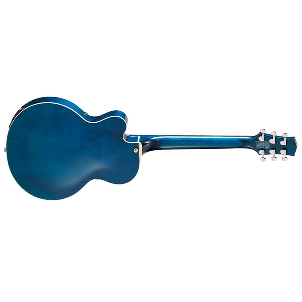 Vox VGA3DTB Giulietta Single Archtop Electric Guitar Trans Blue with Aeros-D-guitar-Vox- Hermes Music