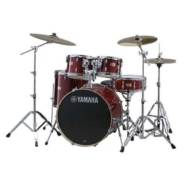 Yamaha Stage Custom Birch 5pc Drum Set w/22BD & 680 Hardware - Cranberry Red-drumset-Yamaha- Hermes Music