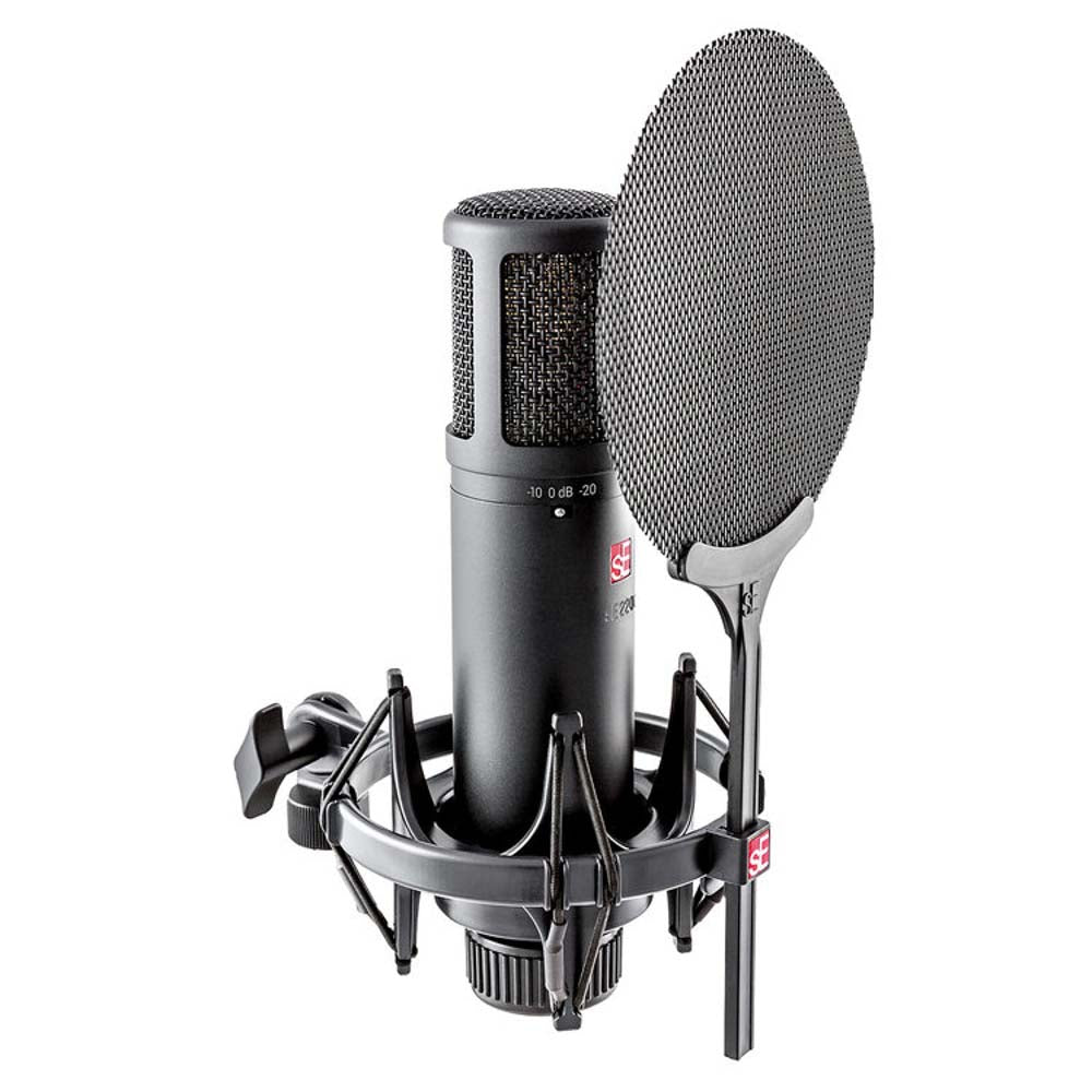 sE Electronics sE2200 Large Diaphragm Condenser Microphone with Shockmount & Filter-microphone-SE Electronics- Hermes Music